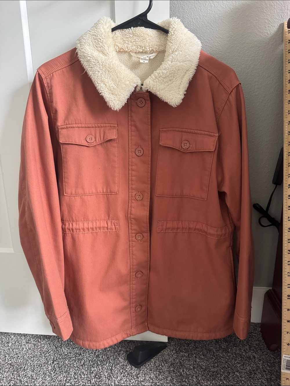 Hang Ten Rust-Tan Sherpa Collar Utility Jacket